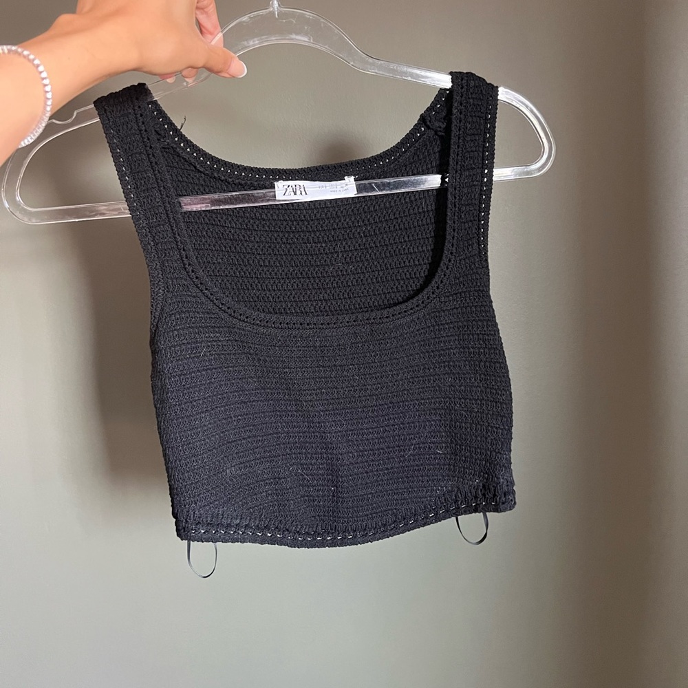 Zara Crochet crop tank size S